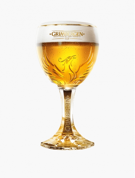 Verres à Bière Grimbergen 50cl - Lot De 2 Verres à Pied En Verre Style Bistrot